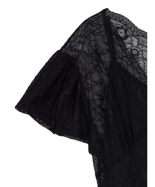 【限定値下げ中✨】AMERI SCALLOP LACE EMPIRE DRESS Ameri VINTAGE - SCALLOP LACE EMPIRE DRESSの通販 by