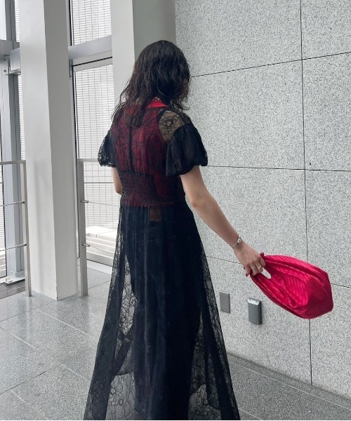 AMERI VINTAGE♡ SCALLOP LACE EMPIRE DRESS AMERI VINTAGE♡ SCALLOP LACE EMPIRE DRESS - メルカリ