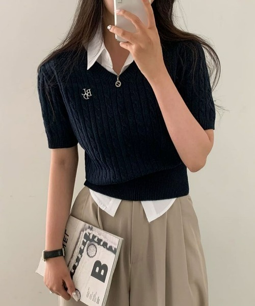 BEIDELLI（ベイデリー）の「[BELLIDE MADE] ケーブルVネックセミ