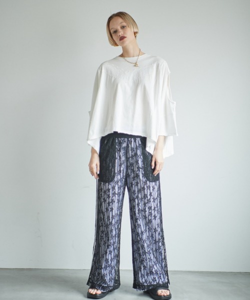 CREOLME)レイヤードレースパンツ CREOLME（クレオルム）の「(CREOLME)レイヤードレースパンツ