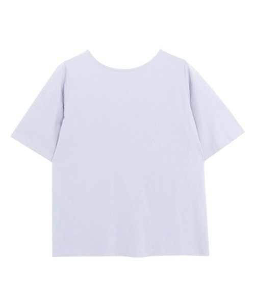 Pierrot(ピエロ)の「バックフレアデザインTシャツ(Tシャツ/カットソー・レディース・ブルー系その他/ネイビー/ブラック/サンドベージュ/ブルー/オフホワイト・L/M)」の12枚目の写真