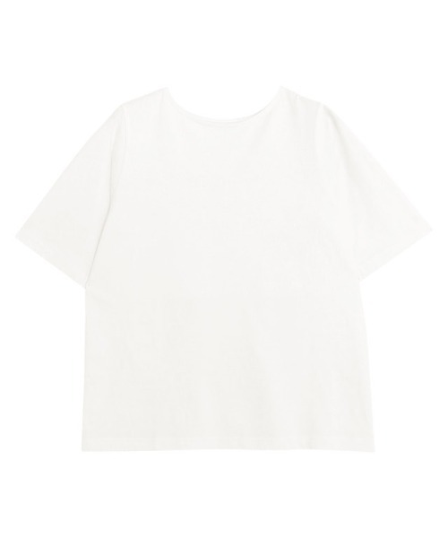 Pierrot(ピエロ)の「バックフレアデザインTシャツ(Tシャツ/カットソー・レディース・ブルー系その他/ネイビー/ブラック/サンドベージュ/ブルー/オフホワイト・L/M)」の8枚目の写真