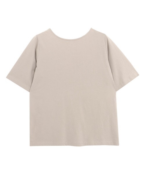 Pierrot(ピエロ)の「バックフレアデザインTシャツ(Tシャツ/カットソー・レディース・ブルー系その他/ネイビー/ブラック/サンドベージュ/ブルー/オフホワイト・L/M)」の10枚目の写真