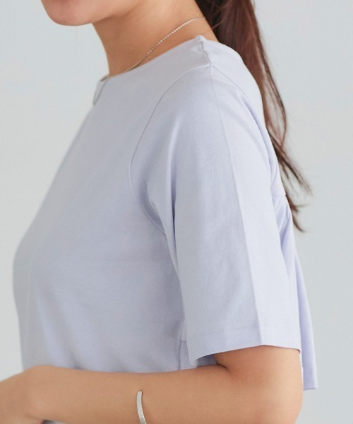 Pierrot(ピエロ)の「バックフレアデザインTシャツ(Tシャツ/カットソー・レディース・ブルー系その他/ネイビー/ブラック/サンドベージュ/ブルー/オフホワイト・L/M)」の15枚目の写真