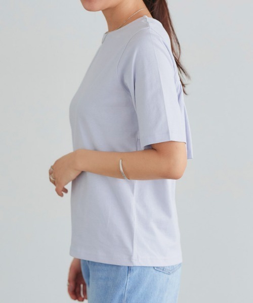 Pierrot(ピエロ)の「バックフレアデザインTシャツ(Tシャツ/カットソー・レディース・ブルー系その他/ネイビー/ブラック/サンドベージュ/ブルー/オフホワイト・L/M)」の17枚目の写真