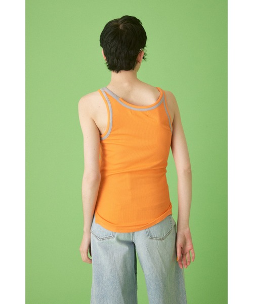 HeRIN.CYE（ヘリンドットサイ）の「Round neck tanktop  ラウンドネックタンクトップ（タンクトップ・レディース・ブラック/ベージュ/オレンジ・FREE）」の12枚目の写真