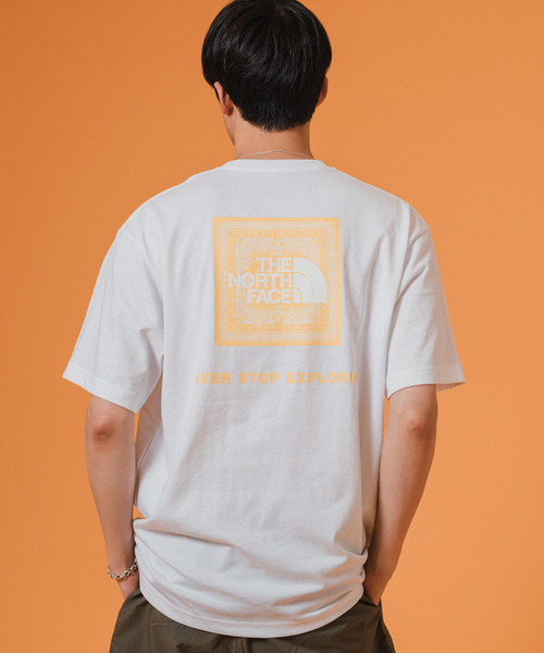 THE NORTH FACE(ザノースフェイス)の「THE NORTH FACE S/S Bandana Square Logo Tee NT32446(Tシャツ/カットソー・メンズ・ホワイト/ライトグレー/ブラック/コバルトブルー・MEDIUM/LARGE/X-LARGE)」の1枚目の写真