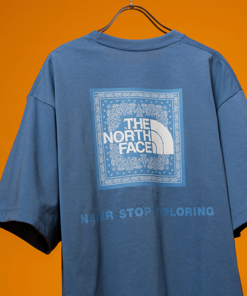 THE NORTH FACE(ザノースフェイス)の「THE NORTH FACE S/S Bandana Square Logo Tee NT32446(Tシャツ/カットソー・メンズ・ホワイト/ライトグレー/ブラック/コバルトブルー・MEDIUM/LARGE/X-LARGE)」の4枚目の写真