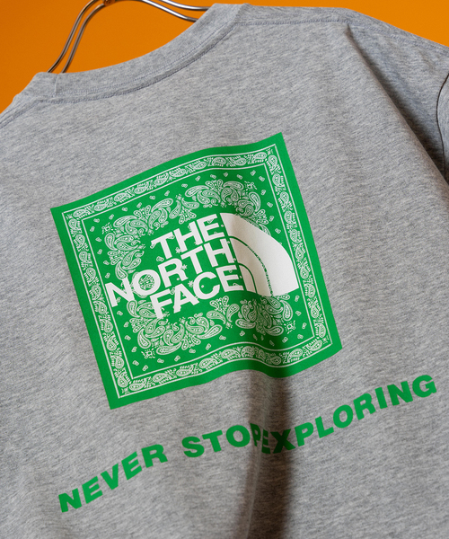 THE NORTH FACE(ザノースフェイス)の「THE NORTH FACE S/S Bandana Square Logo Tee NT32446(Tシャツ/カットソー・メンズ・ホワイト/ライトグレー/ブラック/コバルトブルー・MEDIUM/LARGE/X-LARGE)」の3枚目の写真