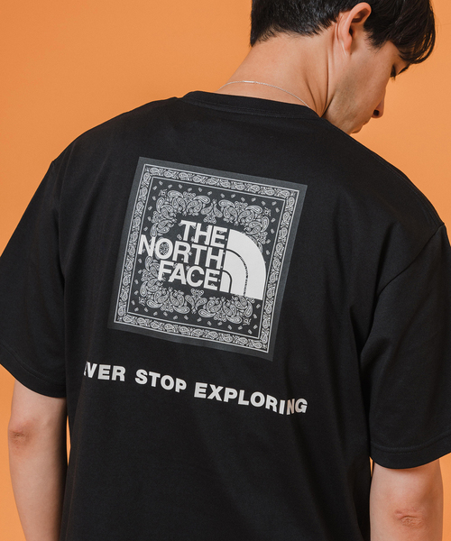 THE NORTH FACE(ザノースフェイス)の「THE NORTH FACE S/S Bandana Square Logo Tee NT32446(Tシャツ/カットソー・メンズ・ホワイト/ライトグレー/ブラック/コバルトブルー・MEDIUM/LARGE/X-LARGE)」の2枚目の写真
