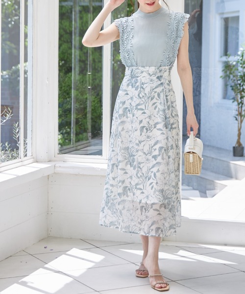 tocco closet(トッコ クローゼット)の「ショルダーフラワーレースニットプルオーバー(ニット/セーター・レディース・ブラック/オフホワイト/グリーン/ピンクベージュ・M)」の20枚目の写真