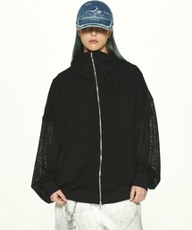 ダブルジップダメージフーディ / Double Zip Damaged Hoodie（パーカー