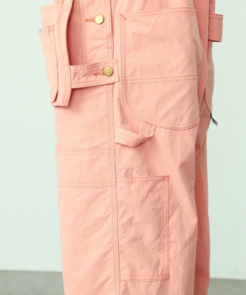 Lee（リー）の「Lee/リー【UNISEX】【難燃デニム 撥水カラー】アウトドア エプロンオーバーオール（サロペット/オーバーオール・メンズ・インディゴブルー/ホワイト/ピンク/ブラック・MEDIUM/LARGE/SMALL）」の6枚目の写真