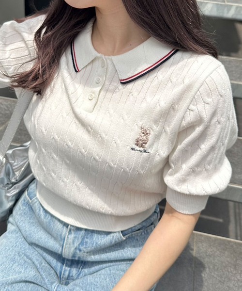 OLIVE des OLIVE（オリーブデオリーブ）の「ネコ刺繍ケーブル