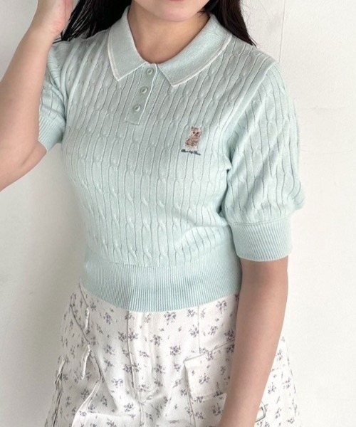 OLIVE des OLIVE（オリーブデオリーブ）の「ネコ刺繍ケーブル