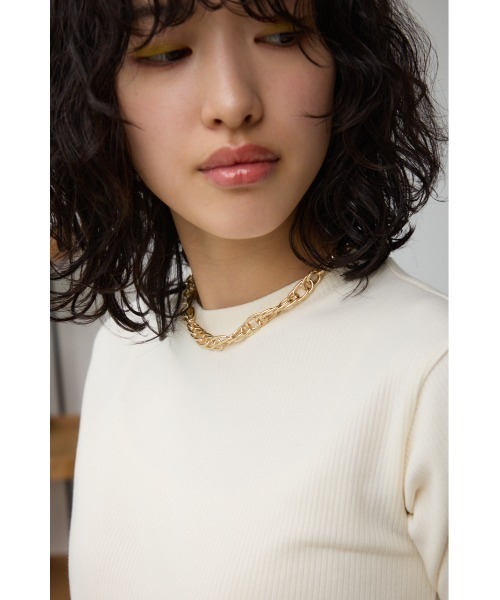AZUL by moussy(アズールバイマウジー)の「ボリュームチェーンネックレス(ネックレス・レディース・ゴールド系その他/シルバー・FREE)」の3枚目の写真