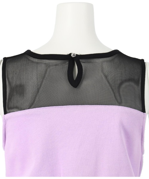 ANAP kids（アナップキッズ）の「シースルーノースリーブハートベルトワンピース（ワンピース・キッズ・ブラック/サックスブルー/ラベンダー・130cm/120cm/110cm）」の14枚目の写真