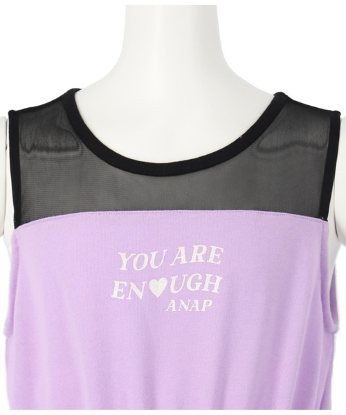 ANAP kids（アナップキッズ）の「シースルーノースリーブハートベルトワンピース（ワンピース・キッズ・ブラック/サックスブルー/ラベンダー・130cm/120cm/110cm）」の13枚目の写真