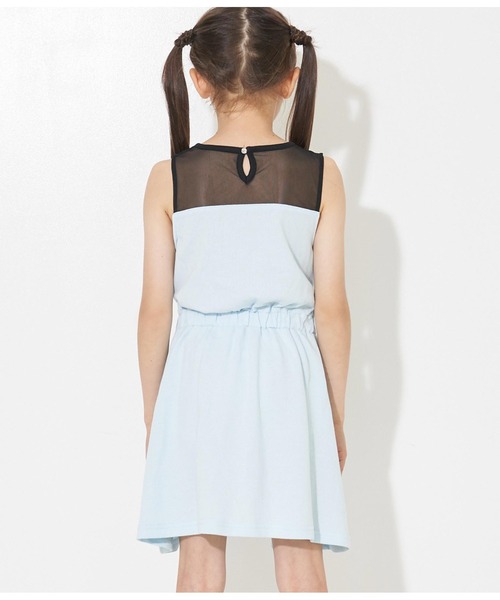 ANAP kids（アナップキッズ）の「シースルーノースリーブハートベルトワンピース（ワンピース・キッズ・ブラック/サックスブルー/ラベンダー・130cm/120cm/110cm）」の19枚目の写真