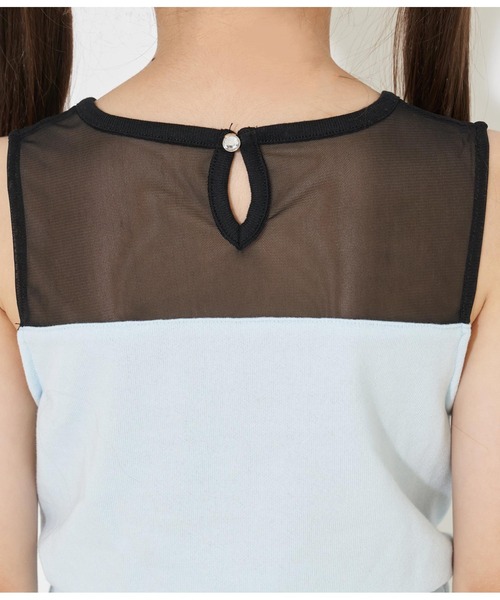 ANAP kids（アナップキッズ）の「シースルーノースリーブハートベルトワンピース（ワンピース・キッズ・ブラック/サックスブルー/ラベンダー・130cm/120cm/110cm）」の22枚目の写真