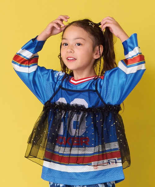 MARKEY'S(マーキーズ)の「ラメチュールキャミチュニック(チュニック・キッズ・ブラック/オフホワイト・L/M/S/LL)」の2枚目の写真