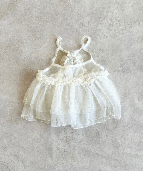 MARKEY'S(マーキーズ)の「ラメチュールキャミチュニック(チュニック・キッズ・ブラック/オフホワイト・L/M/S/LL)」の11枚目の写真