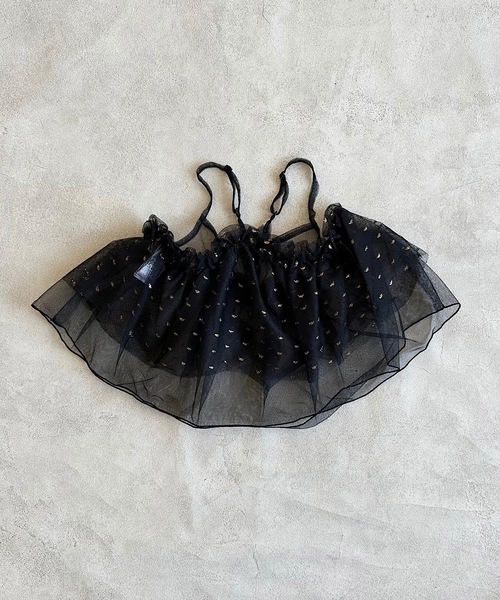 MARKEY'S(マーキーズ)の「ラメチュールキャミチュニック(チュニック・キッズ・ブラック/オフホワイト・L/M/S/LL)」の5枚目の写真