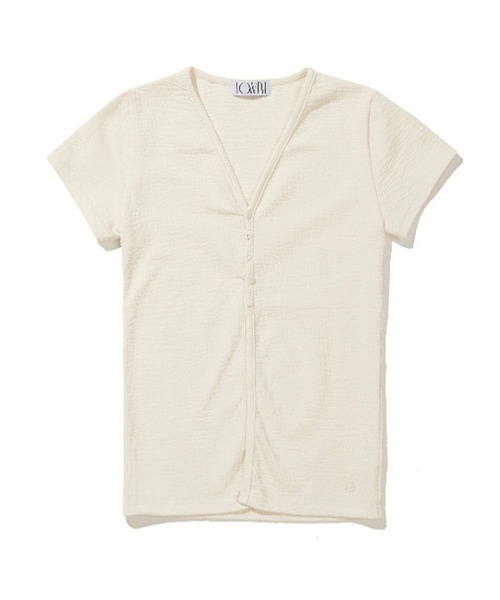 LOWBI（ロウビ）の「LOWBI／Ｖネックカーディガン（カーディガン/ボレロ・レディース・ブラック/クリーム・FREE）」の20枚目の写真