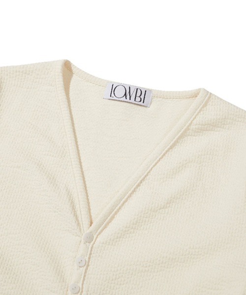 LOWBI（ロウビ）の「LOWBI／Ｖネックカーディガン（カーディガン/ボレロ・レディース・ブラック/クリーム・FREE）」の22枚目の写真