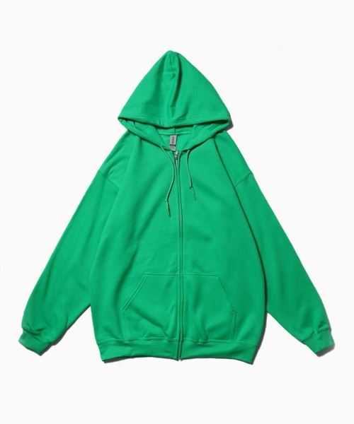 GILDAN(ギルダン)の「▲Gildan /ギルダン 8.0oz US規格 オーバーサイズ ジップパーカー 無地 裏起毛 ユニセックス(パーカー・メンズ・グリーン/ライトブルー/ブラック/ダークブラウン/ホワイト/オレンジ/パープル/ロイヤルブルー/ネイビー/グリーン系その他/レッド/イエロー系その他/グレー/マルーン・L/M/S/XL)」の6枚目の写真