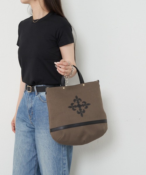 【完売品】russet ２WAYトートバッグ(CE-1348) russet（ラシット）の「【キャンバス】2wayトートバッグ（CE-1348