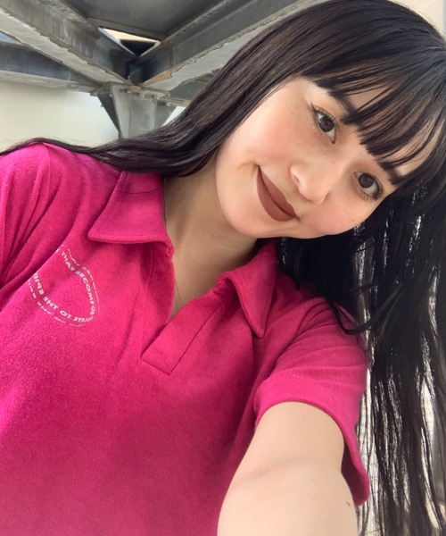 JEANASIS（ジーナシス）の「【ZOZO限定】パイルスキッパーポロSS/139170（ポロシャツ・レディース・ブラック/ピンク・FREE）」の11枚目の写真