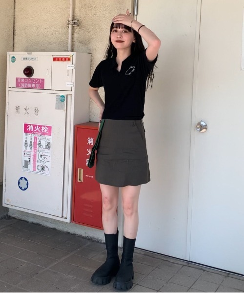 JEANASIS（ジーナシス）の「【ZOZO限定】パイルスキッパーポロSS/139170（ポロシャツ・レディース・ブラック/ピンク・FREE）」の21枚目の写真