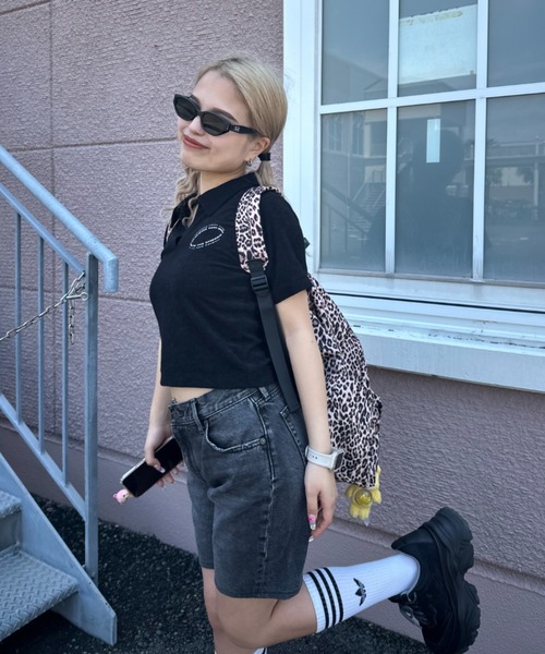 JEANASIS（ジーナシス）の「【ZOZO限定】パイルスキッパーポロSS/139170（ポロシャツ・レディース・ブラック/ピンク・FREE）」の17枚目の写真