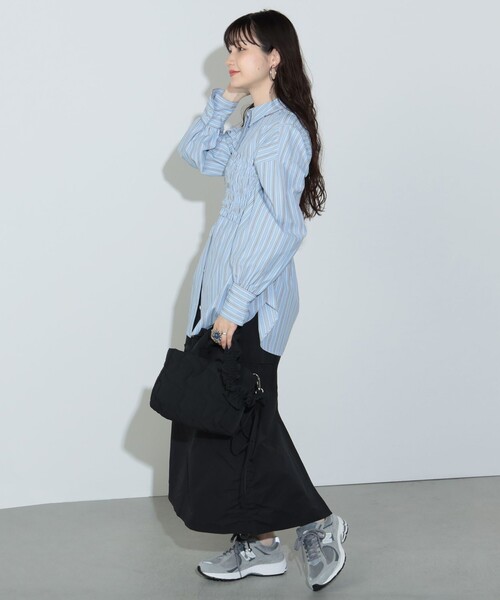 BEAMS HEART（ビームスハート）の「【2点セット】ビスチェ× レギュラーカラー シャツ（セットアイテム）（シャツ/ブラウス・レディース・ブルー/ピンク・FREE）」の6枚目の写真