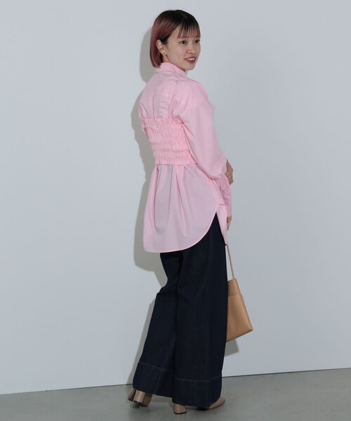 BEAMS HEART（ビームスハート）の「【2点セット】ビスチェ× レギュラーカラー シャツ（セットアイテム）（シャツ/ブラウス・レディース・ブルー/ピンク・FREE）」の10枚目の写真