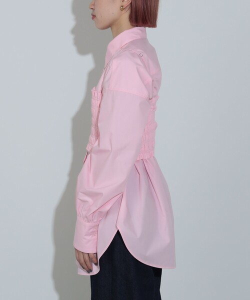 BEAMS HEART（ビームスハート）の「【2点セット】ビスチェ× レギュラーカラー シャツ（セットアイテム）（シャツ/ブラウス・レディース・ブルー/ピンク・FREE）」の15枚目の写真