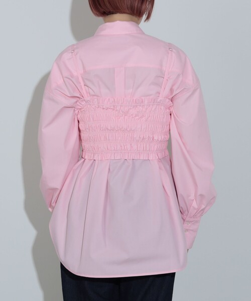 BEAMS HEART（ビームスハート）の「【2点セット】ビスチェ× レギュラーカラー シャツ（セットアイテム）（シャツ/ブラウス・レディース・ブルー/ピンク・FREE）」の16枚目の写真