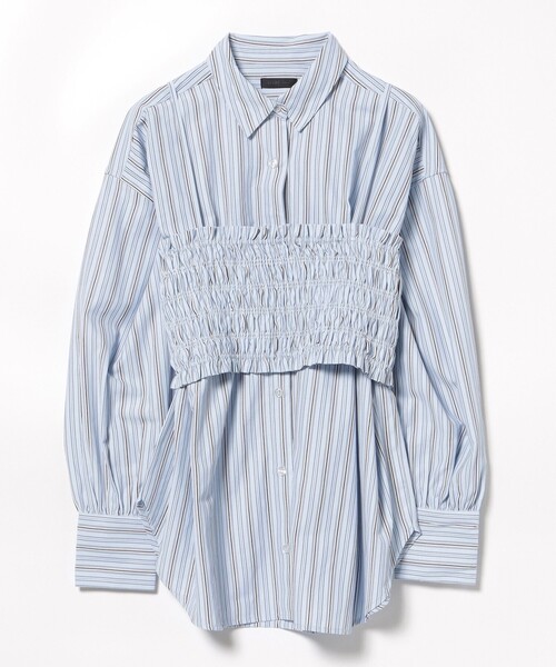 BEAMS HEART（ビームスハート）の「【2点セット】ビスチェ× レギュラーカラー シャツ（セットアイテム）（シャツ/ブラウス・レディース・ブルー/ピンク・FREE）」の21枚目の写真