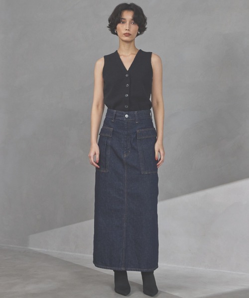 atelier SOMETHING BIG POCKET SKIRT/ビッグポケットデニムスカート
