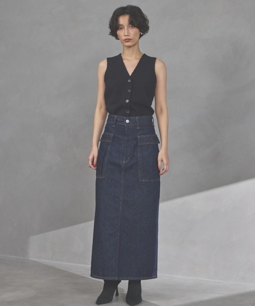 サムシング（SOMETHING）/atelier SOMETHING BIG POCKET SKIRT/ビッグポケットデニムスカート atelier SOMETHING BIG POCKET SKIRT/ビッグポケットデニムスカート
