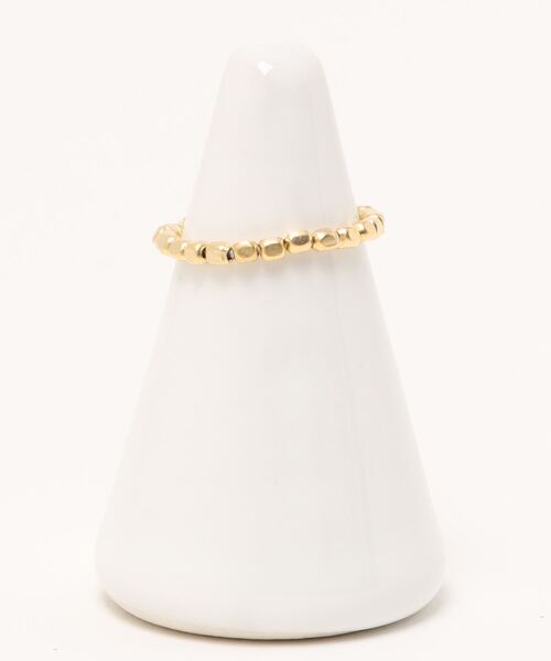 tone(トーン)の「【mastea】天然石ゴムリングゴールド/シェルフラワー小(MA)(リング・レディース・ピンク・FREE)」の4枚目の写真