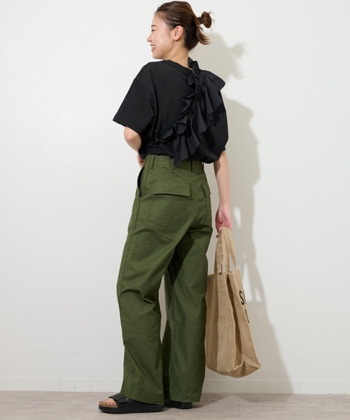 JOURNAL STANDARD relume(ジャーナルスタンダード レリューム)の「フリルパーツセットTシャツ(Tシャツ/カットソー・レディース・ブラック/ホワイト・FREE)」の9枚目の写真