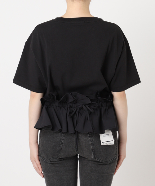 JOURNAL STANDARD relume(ジャーナルスタンダード レリューム)の「フリルパーツセットTシャツ(Tシャツ/カットソー・レディース・ブラック/ホワイト・FREE)」の3枚目の写真