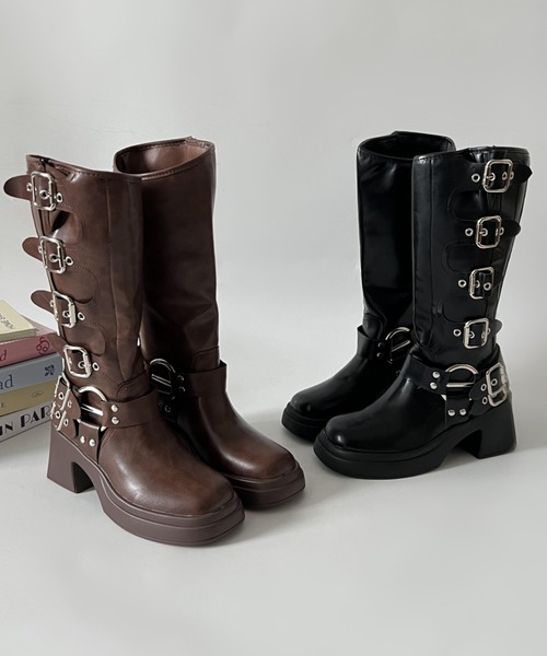 人気カラー HUNTER イエロー ロングブーツ バックル付き yellow ロングブーツ 人気カラー HUNTER イエロー ロングブーツ