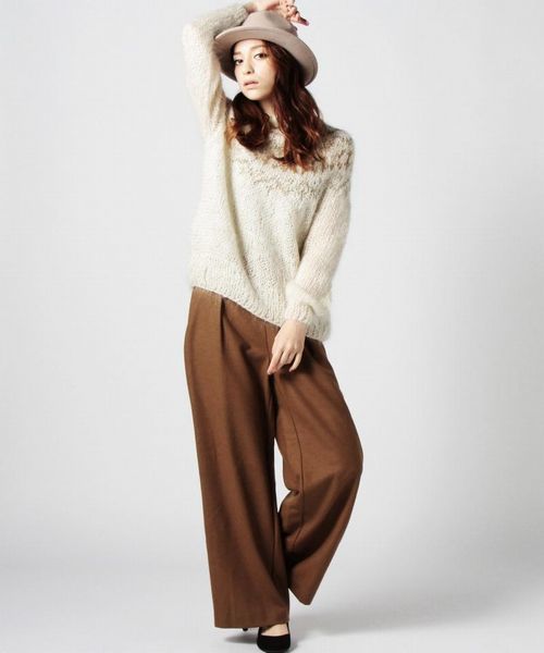 ROSE BUD（ローズバッド）の「(B.B)R52281-32TV PANTS（その他パンツ・レディース・ブラック/グレー/キャメル・ONE SIZE）」の12枚目の写真