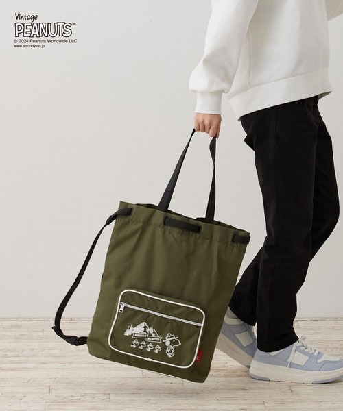 Vintage PEANUTS(ビンテージピーナッツ)の「ルートート / SNOOPY IP.セオルーdelta.PEANUTS-9J(バックパック/リュック・レディース・イエロー/ブルー/オリーブ/レッド/ブラック・FREE)」の11枚目の写真