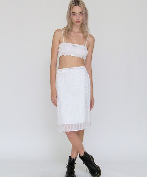 CRANK（クランク）の「CRANK／WRINKLE TOP（チューブトップ・レディース・ホワイト/ブルー/ピンク・FREE）」の8枚目の写真