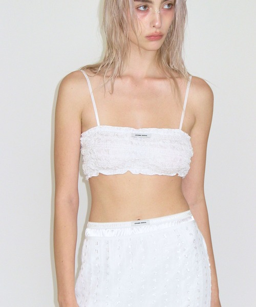 CRANK（クランク）の「CRANK／WRINKLE TOP（チューブトップ・レディース・ホワイト/ブルー/ピンク・FREE）」の13枚目の写真