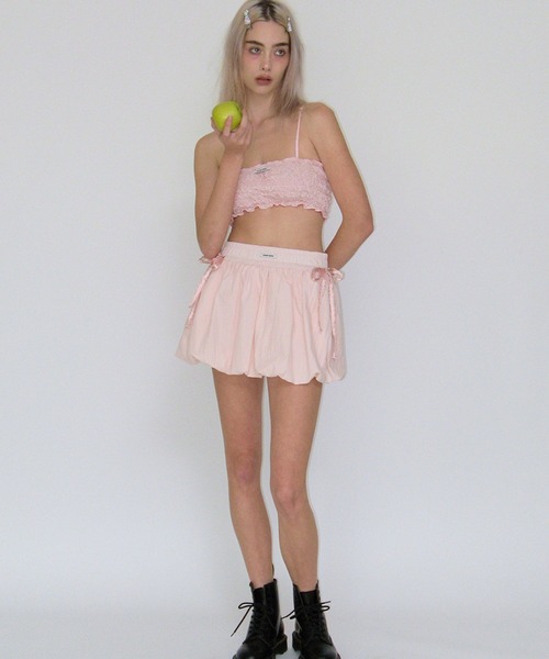 CRANK（クランク）の「CRANK／WRINKLE TOP（チューブトップ・レディース・ホワイト/ブルー/ピンク・FREE）」の15枚目の写真